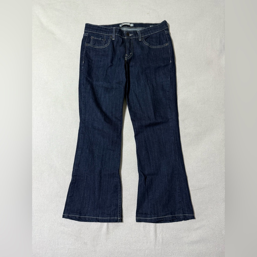 Levis 518 Jeans Womens 9 Short Blue Superlow‎ Bootcut Dark Wash Denim 30x25